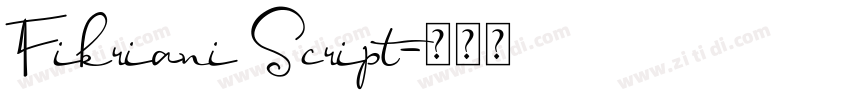 Fikriani Script字体转换 Fikriani Script字体转换
